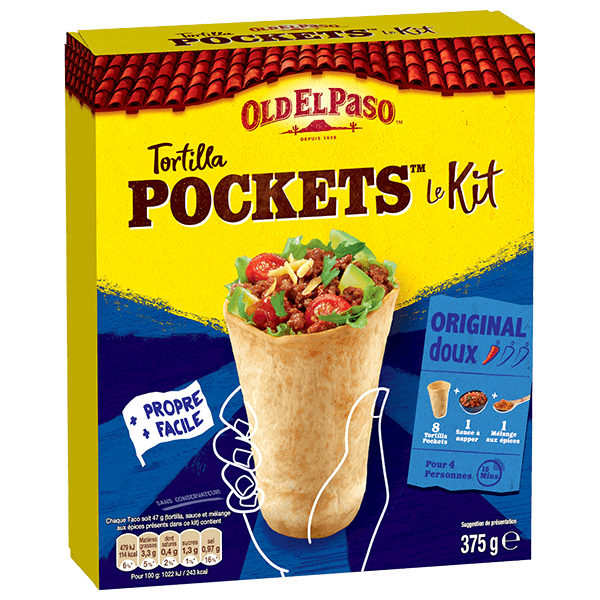 Kit de poches de tortillas douces Old El Paso 375g