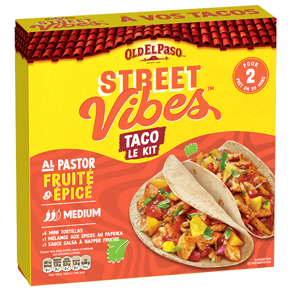 pack de kit de tacos Al Pastor Street Vibes du old El Paso